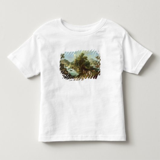 川および踊りの小作人(油oと美化して下さい トドラーTシャツ (正面)