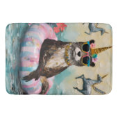 川お洒落に浮かぶカワウソとユニコーン バスマット (正面)