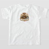 川から帰って、ダムに戻って – かわいいビーバー Tシャツ (レイダウン裏面)