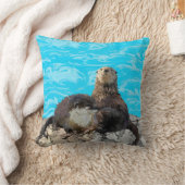 川がラッコに会うところ クッション (ブランケット)