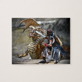 川でのドラゴンバトル ジグソーパズル