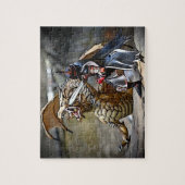 川でのドラゴンバトル ジグソーパズル (縦)