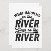 川での出来事は川に留まる カヌー 招待状 (正面/裏面)