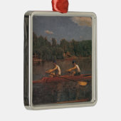 川でボート競漕(Thomas Eakins著) メタルオーナメント (右)