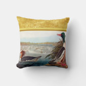 川で泳ぐアメリカのアヒル クッション (正面)