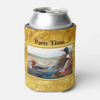 川で泳ぐアメリカのアヒル 缶クーラー