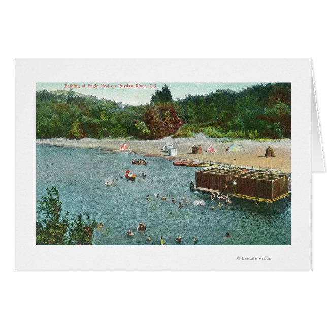 川で泳ぐ群集ロシアの (正面横)