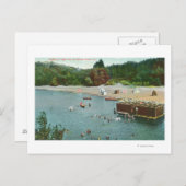 川で泳ぐ群集ロシアの ポストカード (正面/裏面)