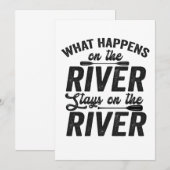 川で起こったことは川に留まる カヌー 招待状 (正面/裏面)