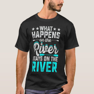 川で起こること浮き川に留まる Tシャツ