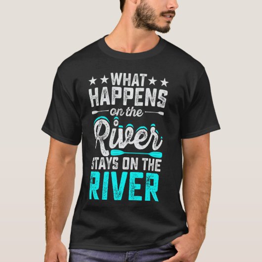 川で起こること浮き川に留まる Tシャツ (正面)