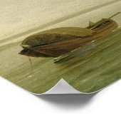 川で軽い風に吹く帆の下のスマック, c ポスター (角)