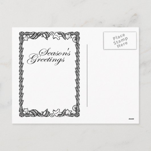 川で釣りをする シーズンポストカード (裏面)