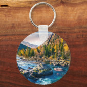 川と山の写真パーティーありがとう キーホルダー (裏面)