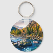 川と山の写真パーティーありがとう キーホルダー (裏面)