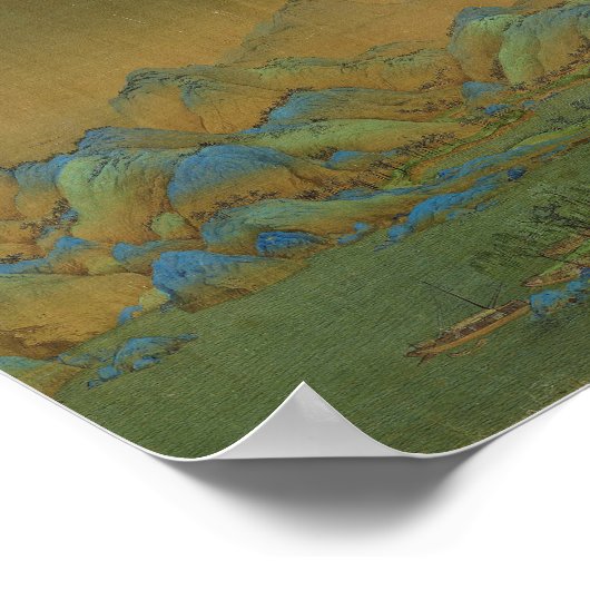 川と山の千里Wang Ximeng ポスター (角)