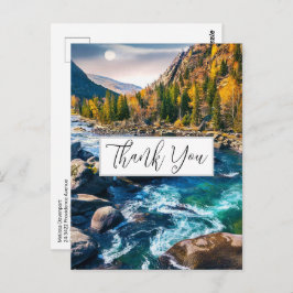 川と山の景勝写真感謝 ポストカード