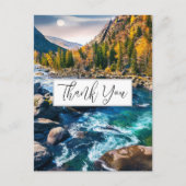 川と山の景勝写真感謝 ポストカード (正面)