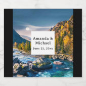 川と山の景勝写真結婚の ビールラベル (シングルラベル)