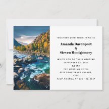 川と山の景勝写真結婚の