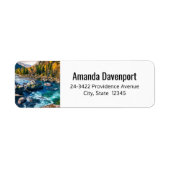 川と山の風光明媚な写真アドレス ラベル (正面)