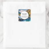 川と山の風光明媚な写真事業 スクエアシール (バッグ)