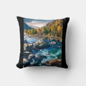 川と山の風光明媚な写真 クッション (正面)