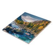 川と山の風光明媚な写真 タイル (側面)