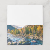 川と山の風光明媚な写真 プレイスカード (外部開封)