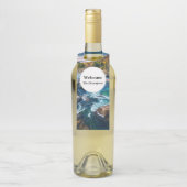 川と山の風光明媚な写真 ボトルネックタグ (ボトル)