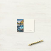 川と山の風光明媚な写真 ポストイット (デスク上)
