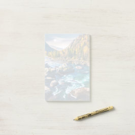 川と山の風光明媚な写真 ポストイット