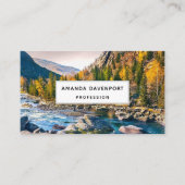 川と山の風光明媚な写真 名刺 (正面)