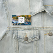 川と山の風光明媚な写真 名札 (インサイチュ)