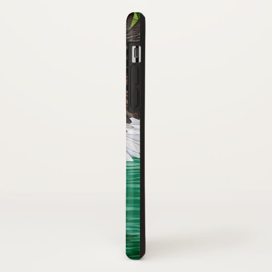 川と山飛んでいるの上にハゲのワシ Case-Mate iPhoneケース (裏面/左)