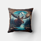 川と木が茂る山水の中をムース クッション (裏面)