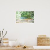 川と森の抽象芸術の水の色絵画の ポスター (キッチン)