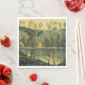 川と橋の風景：春朝 スタンダードランチョンナプキン (インサイチュ)