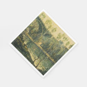 川と橋の風景：春朝 スタンダードランチョンナプキン (角)