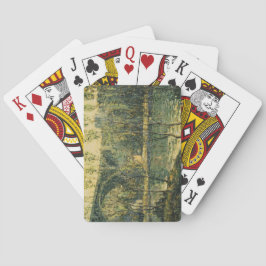 川と橋の風景：春朝 トランプ