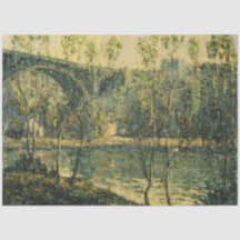 川と橋の風景：春朝