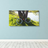 川と焼走き物が波紋を広げる キャンバスプリント (インサイチュ (ウッドフロア))