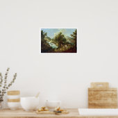 川と踊り農民の風景(油o ポスター (キッチン)