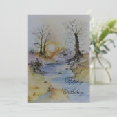 川と風景の水色の夕日 (スタンド正面)