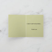 川と風景の水色の夕日 サンキューカード (内部)