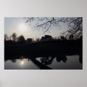 川にかかる歩橋 ポスター (正面)