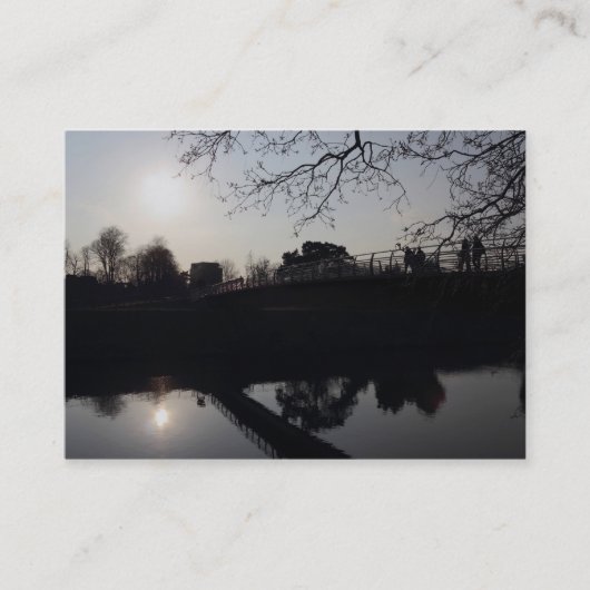 川にかかる歩橋 名刺 (正面)