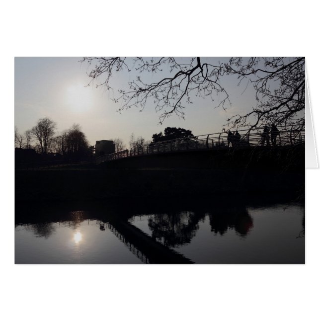 川にかかる歩道橋 (正面横)