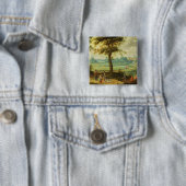 川による村の景色 缶バッジ (インサイチュ)