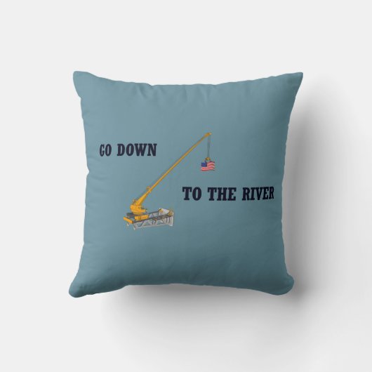 川に下る クッション (裏面)